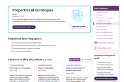 Properties and rectangles (6 lessons) Image