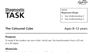 Assessment task: The coloured cube Image