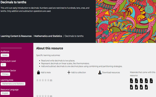 Decimals to tenths Image