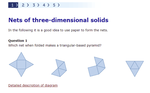 Nets of three-dimensional solids  Image
