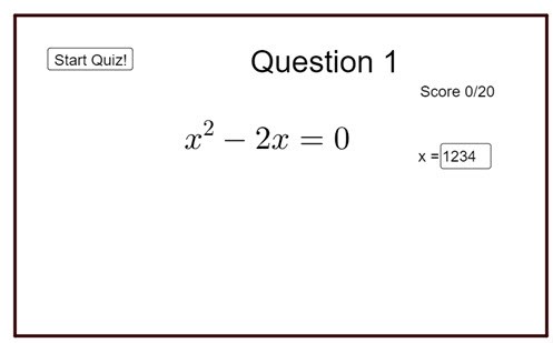 Quadratic quiz Image