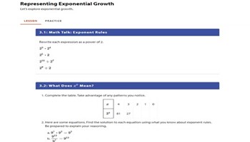 Representing exponential growth Image