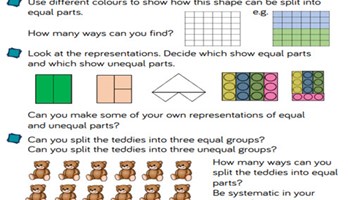 Fractions: halves, quarters, thirds and equivalence Image
