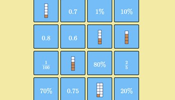 Matching fractions, decimals and percentages Image