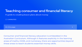 Teaching consumer and financial literacy Image