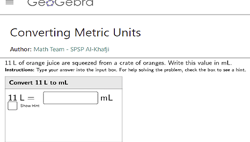 Converting metric units Image