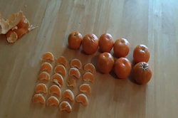 Rows of oranges Image