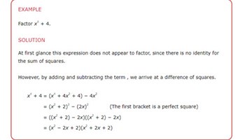 Factorisation Image