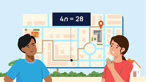 Child and child with a map.
