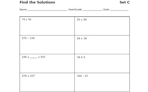 Assessment: Find the solutions Image