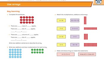 Patterns and number facts: Year 3: Planning tool