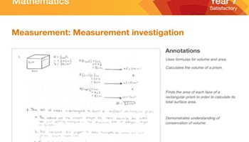 Mathematics Year 7 work sample portfolio – ACARA  Image