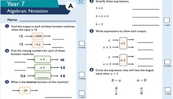 Algebraic notation quiz Image