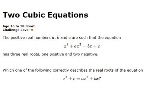 Two cubic equations Image