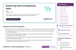 Exploring and investigating data (8 lessons) Image