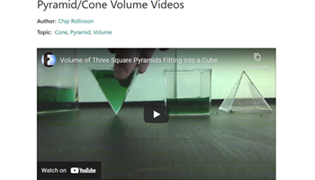 Pyramid and cone volume videos  Image