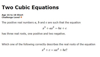 Two cubic equations Image