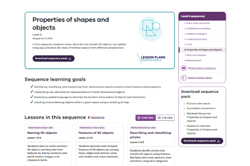 Properties of shapes and objects (9 lessons) Image