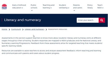 Literacy and numeracy: Assessment resources Image