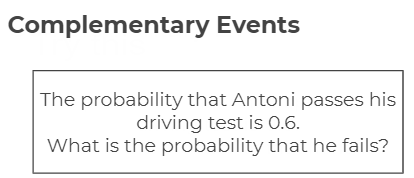 Complementary events Image