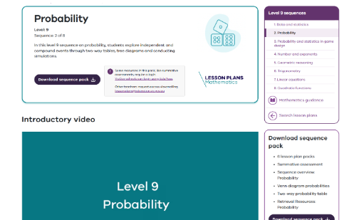Probability (7 lessons) Image
