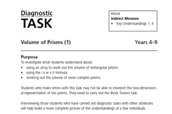 Diagnostic task: Volume of prisms Image