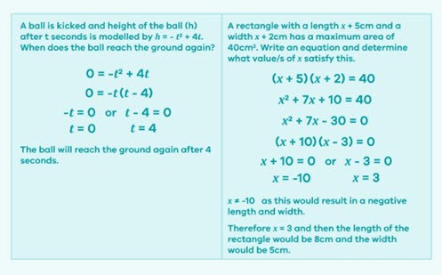 Factorising and solving quadratic equations Image