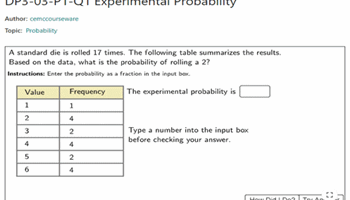 Experimental probability Image