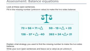 Assessment: Balance equations Image