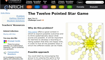 The twelve-pointed star game Image