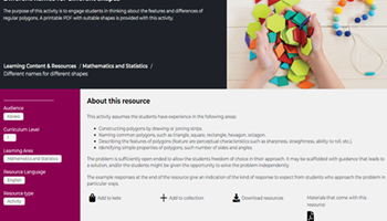 Different names for different shapes  Image