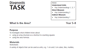 What is the area? Image