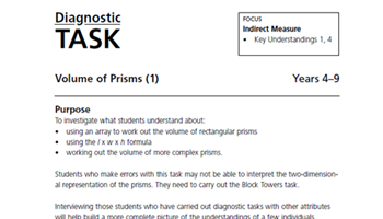 Diagnostic task: Volume of prisms Image