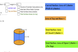 Surface area and volume of cylinder Image