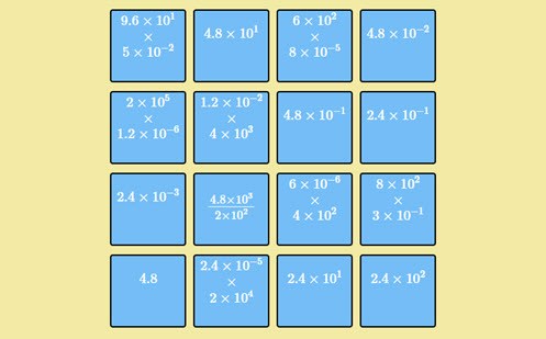 Standard index form matching Image