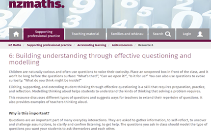 Building understanding through effective questioning and modelling Image