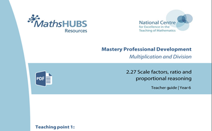 Scale factors, ratio and proportional reasoning Image