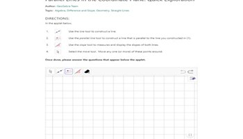 Parallel lines in the coordinate plane: quick exploration Image