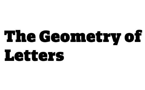The geometry of letters Image