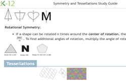 Symmetry and tessellations study guide Image
