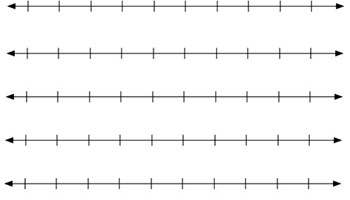 Fraction number lines Image