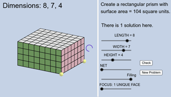 Creating rectangular prisms with given surface area  Image