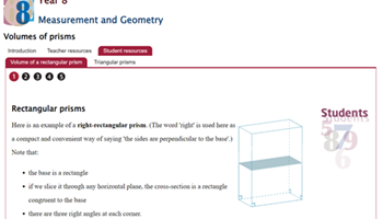 Year 8: volumes of prisms Image