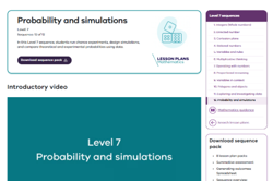 Probability and simulations (8 lessons) Image