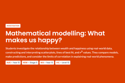 Mathematical modelling: What makes us happy? for Year 10. Image