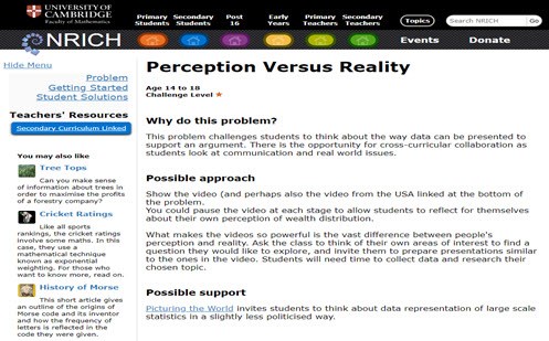 Perception versus reality Image