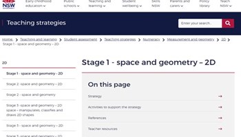 Stage 1: space and geometry – 2D  Image