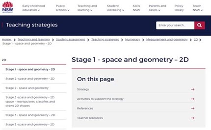 Stage 1 – space and geometry (2D)  Image