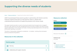 Supporting the diverse needs of students Image