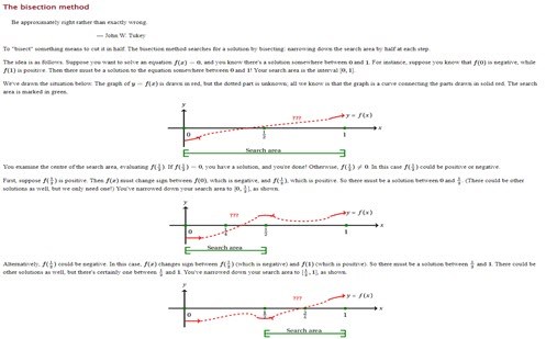 The bisection method Image